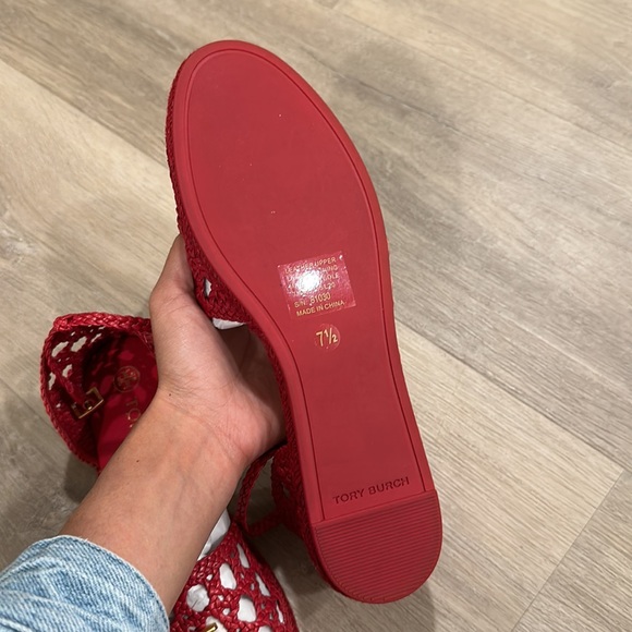 BNWB Tory Burch Eleanor woven espadrilles size 7.5 - Picture 4 of 4